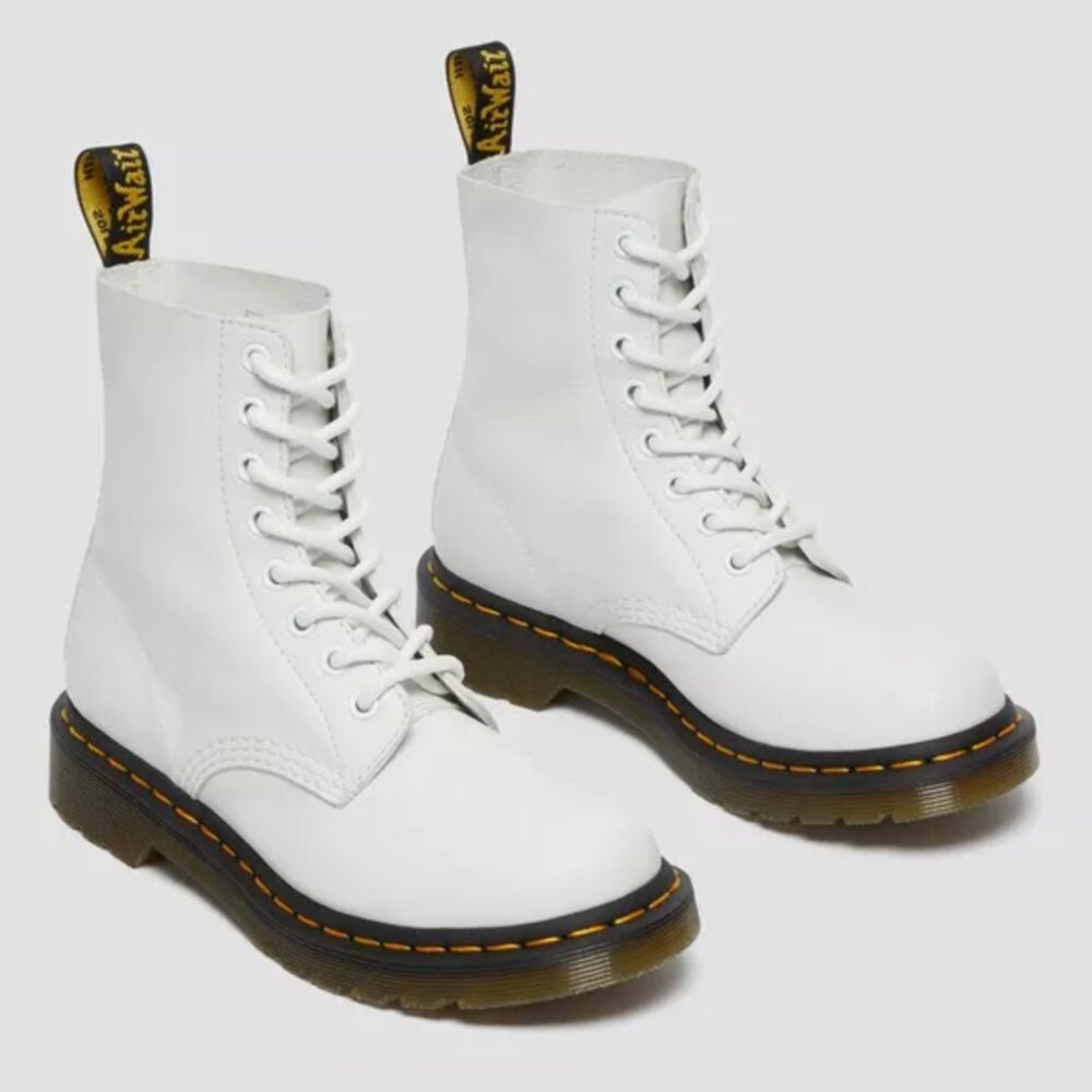 Dr Martens 1460 Pascal Virginia Leather White Boots